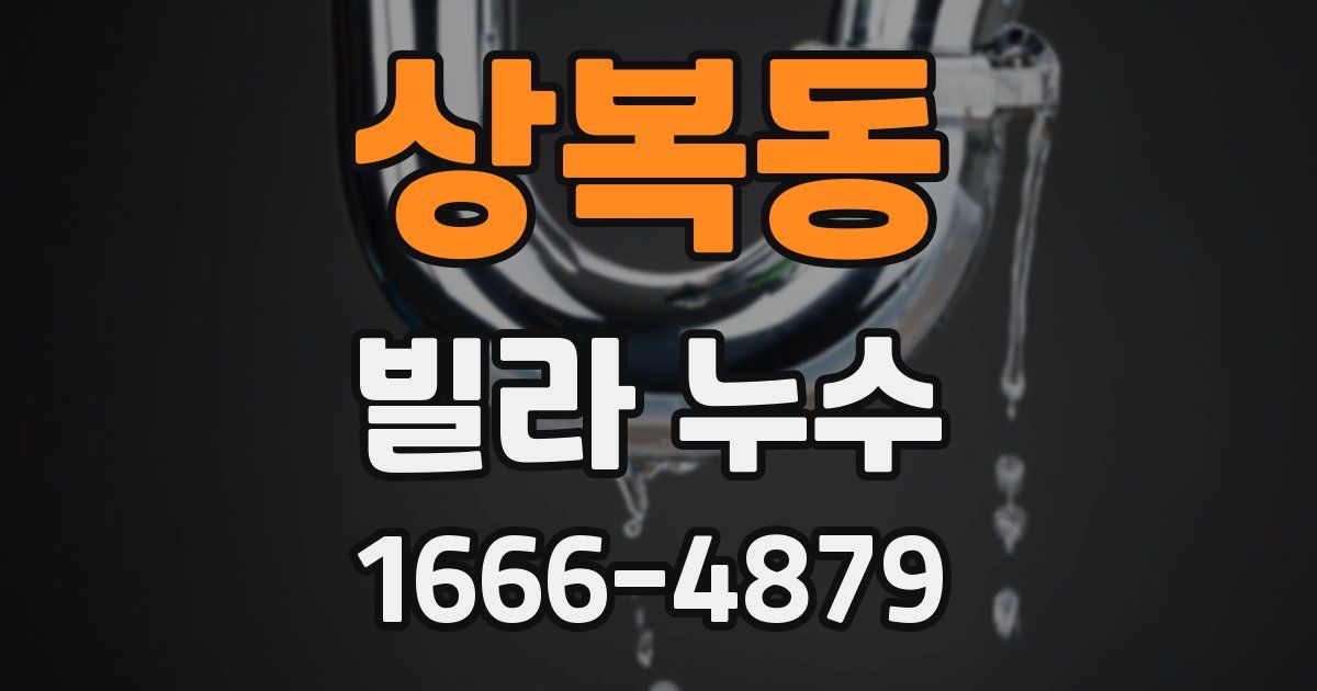 상복동 빌라 누수