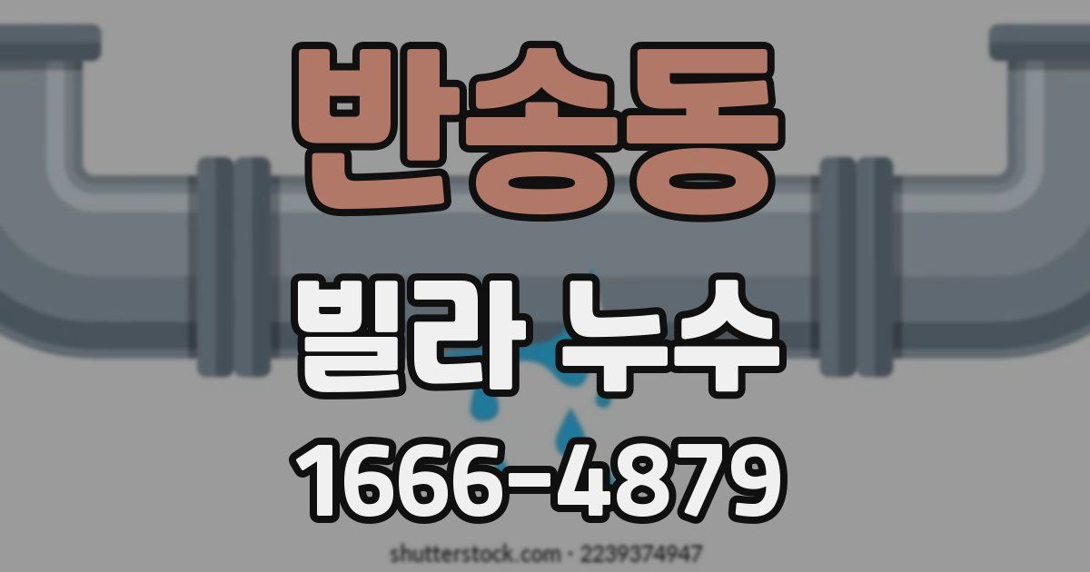 반송동 빌라 누수
