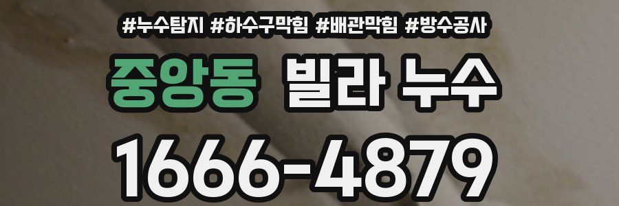 중앙동 빌라 누수