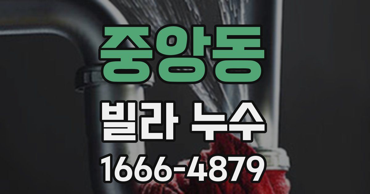 중앙동 빌라 누수
