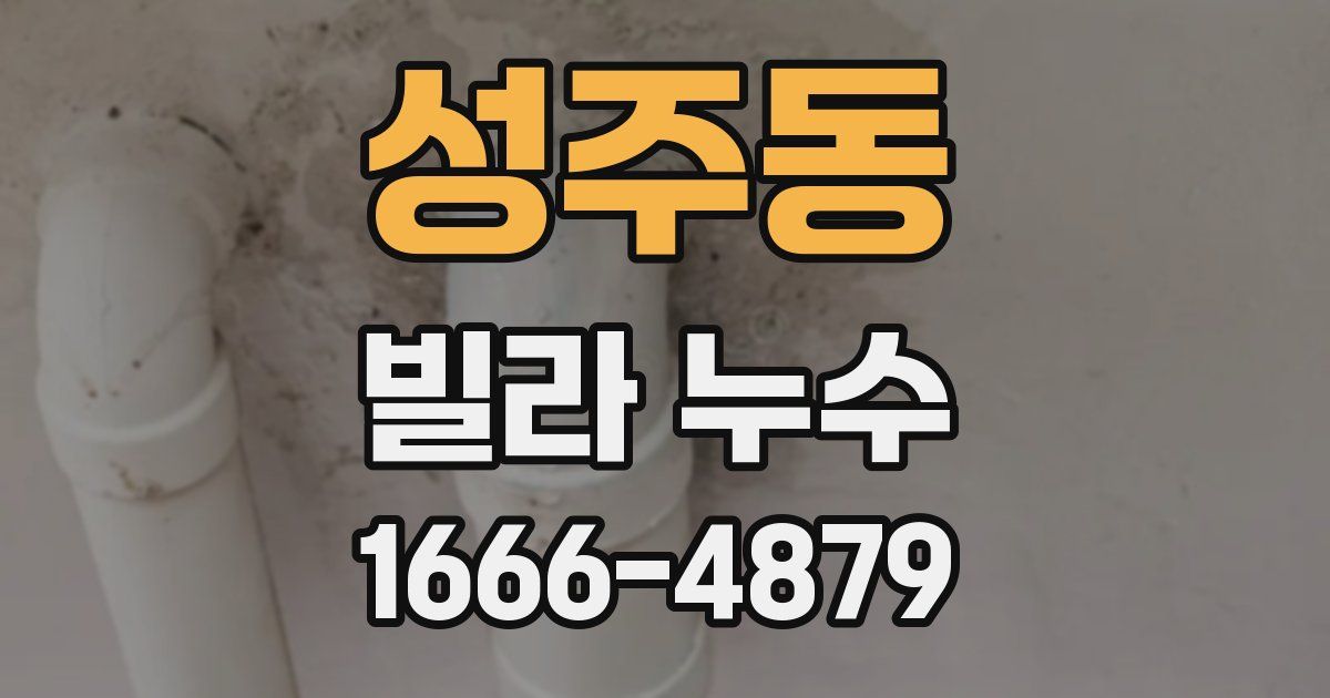성주동 빌라 누수