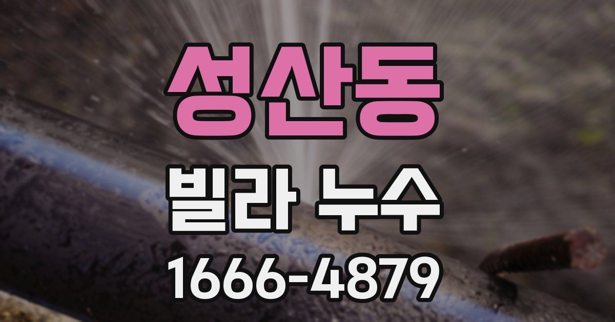 성산동 빌라 누수