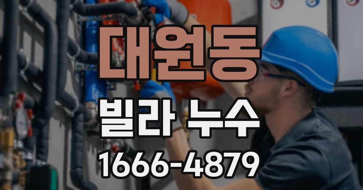대원동 빌라 누수