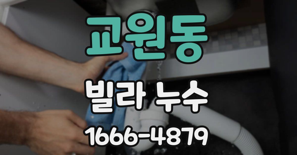 교원동 빌라 누수