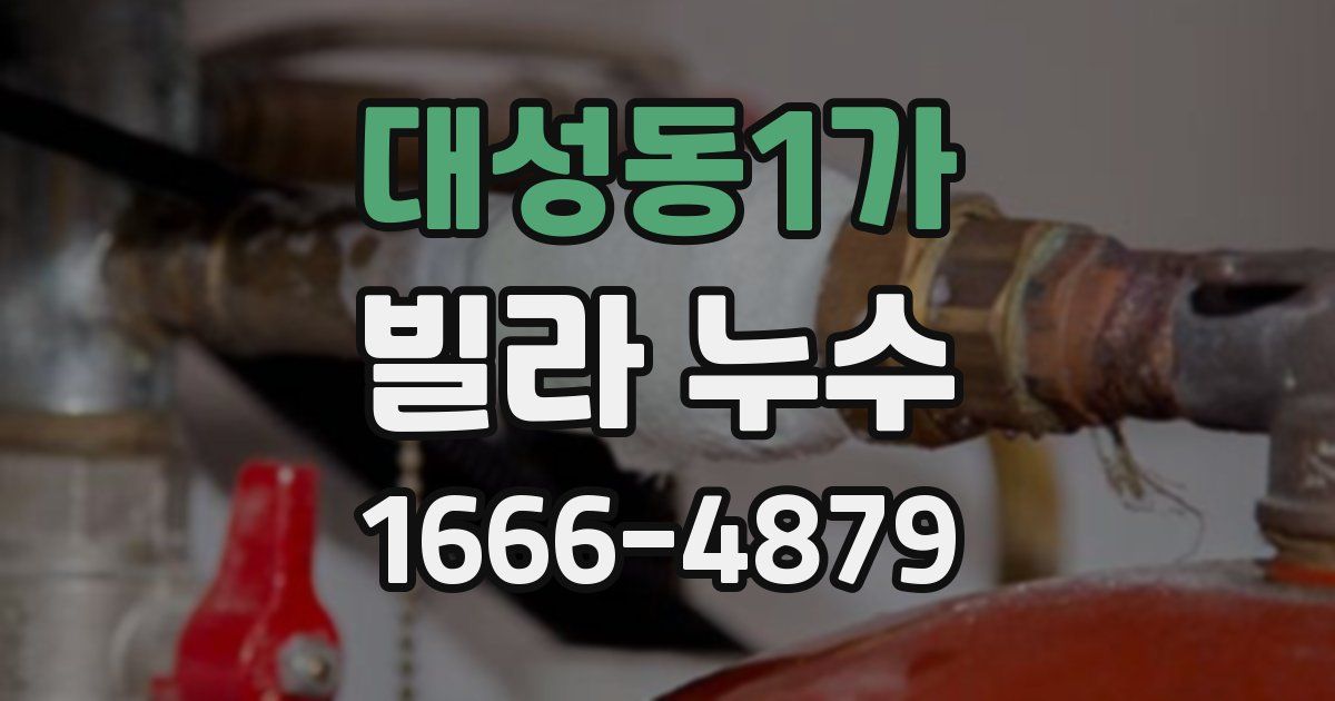 대성동1가 빌라 누수