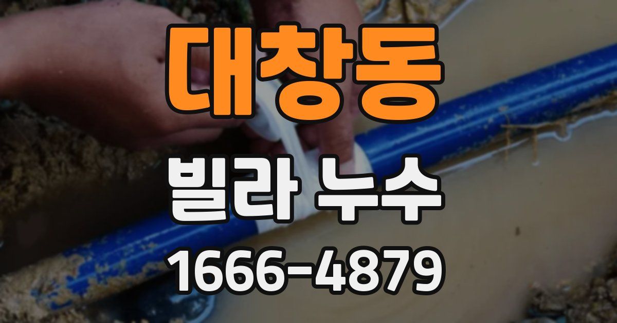 대창동 빌라 누수