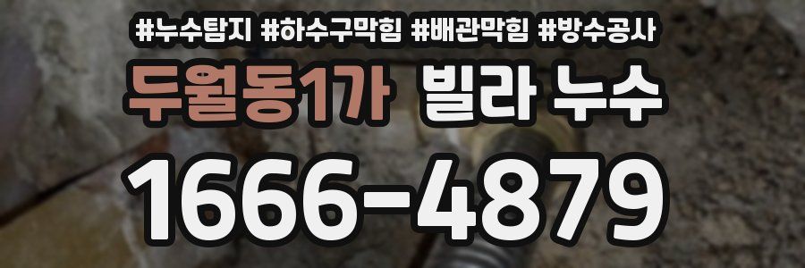 두월동1가 빌라 누수
