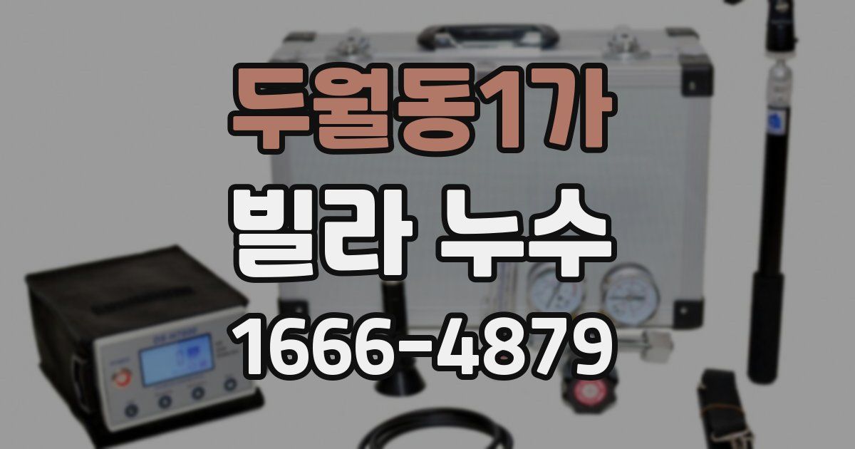 두월동1가 빌라 누수