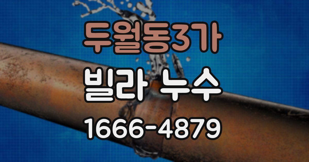 두월동3가 빌라 누수