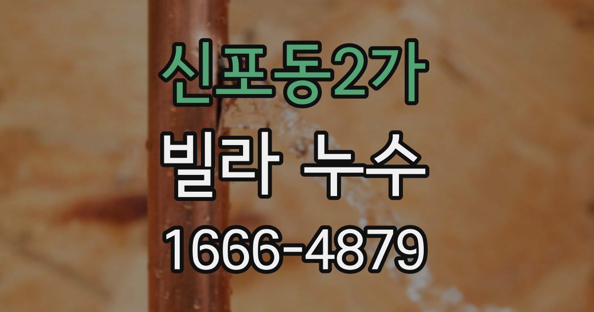 신포동2가 빌라 누수