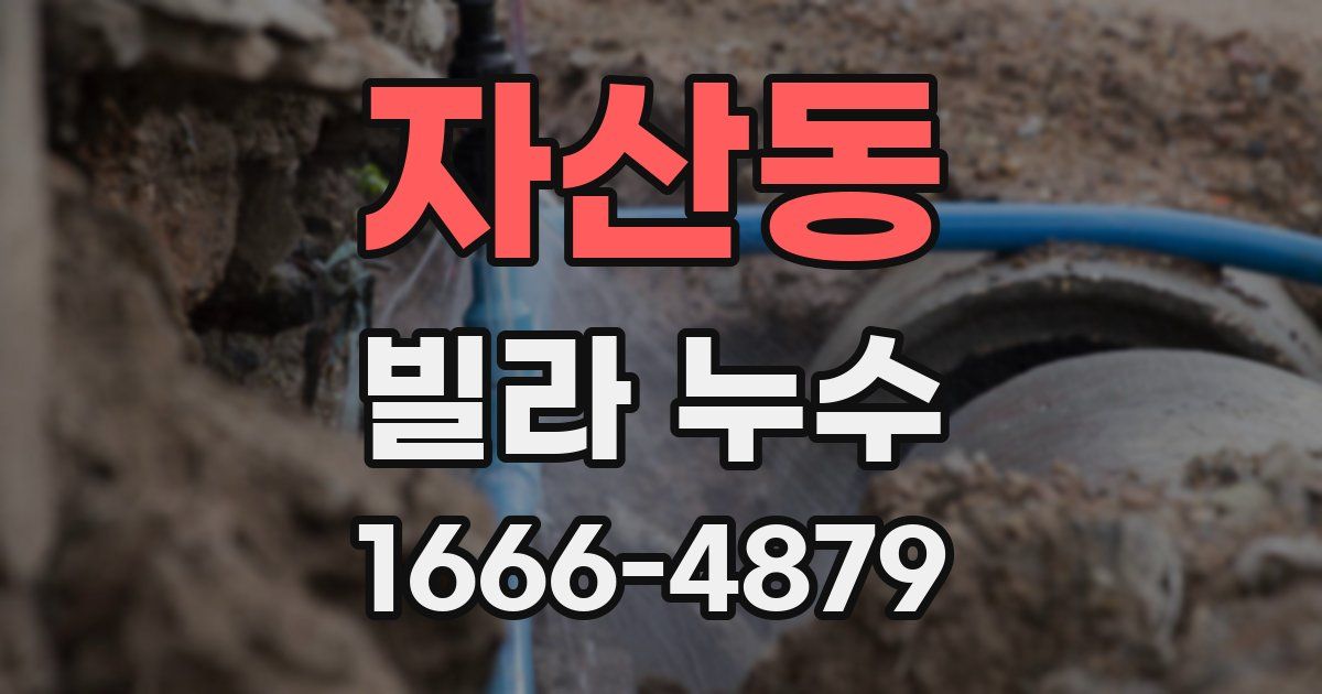 자산동 빌라 누수