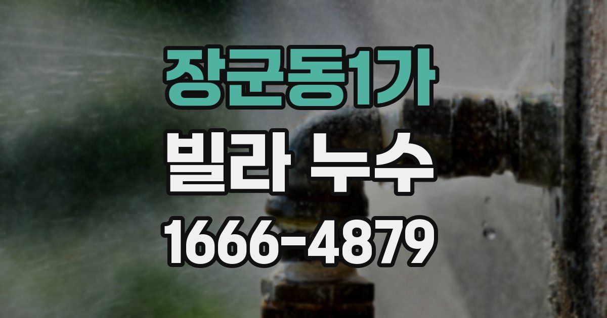 장군동1가 빌라 누수