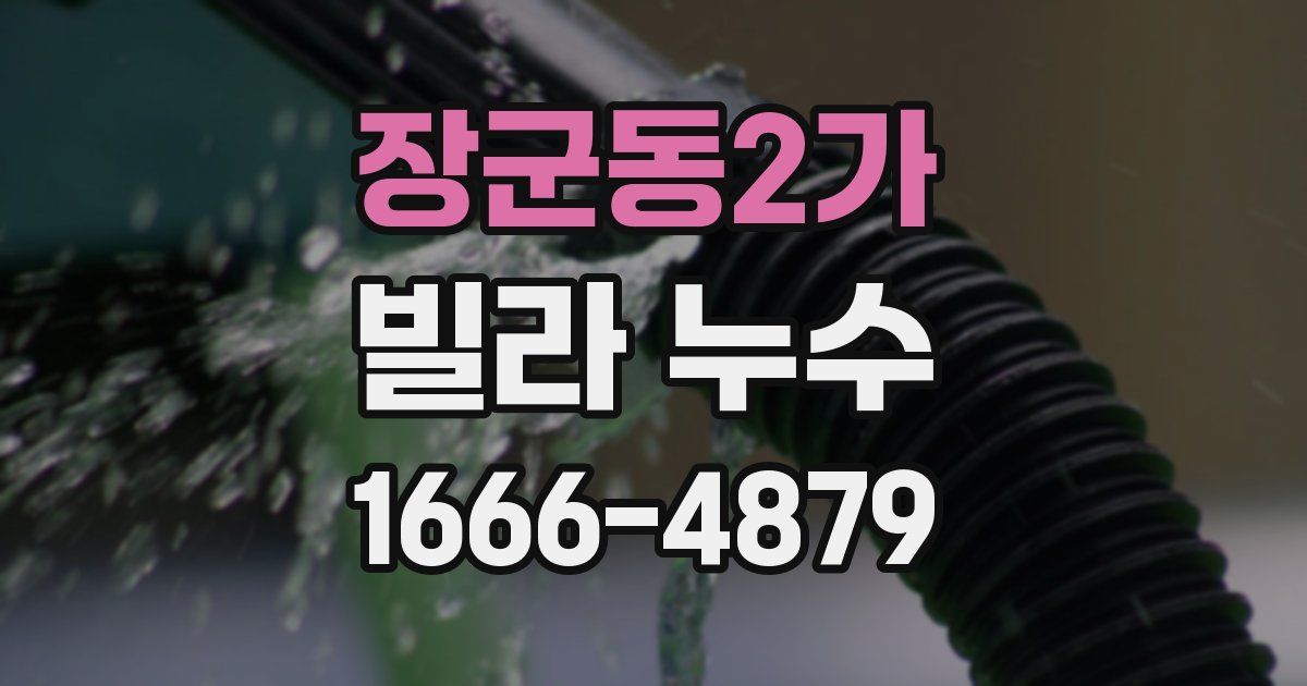 장군동2가 빌라 누수