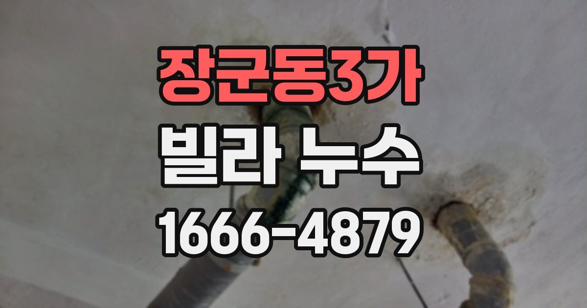 장군동3가 빌라 누수