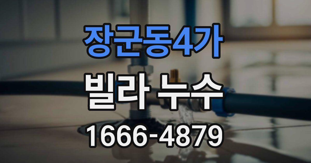 장군동4가 빌라 누수