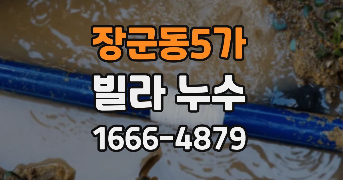 장군동5가 빌라 누수