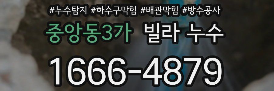 중앙동3가 빌라 누수