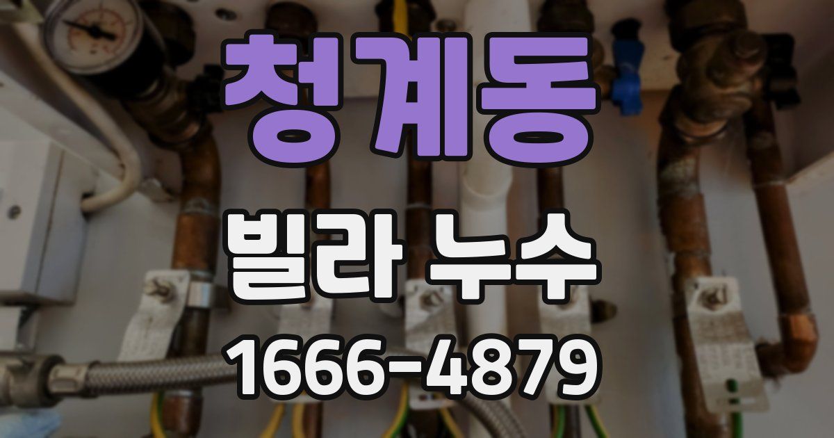청계동 빌라 누수