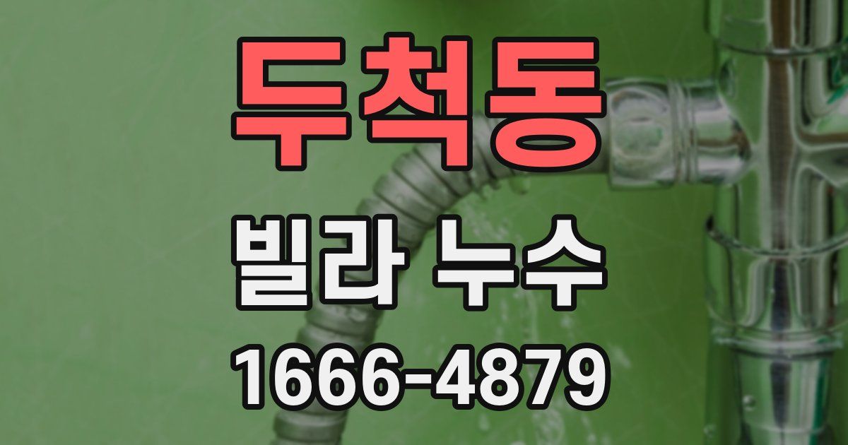 두척동 빌라 누수