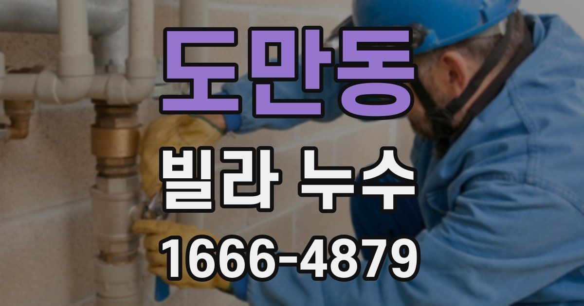 도만동 빌라 누수