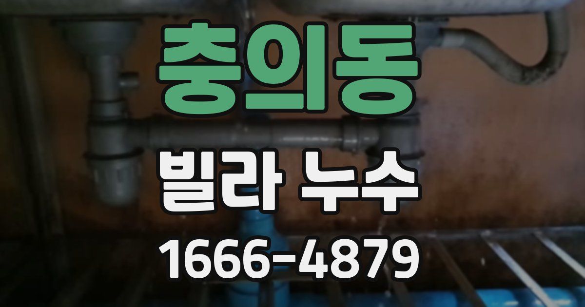 충의동 빌라 누수