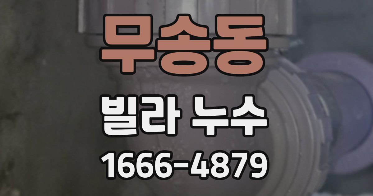 무송동 빌라 누수