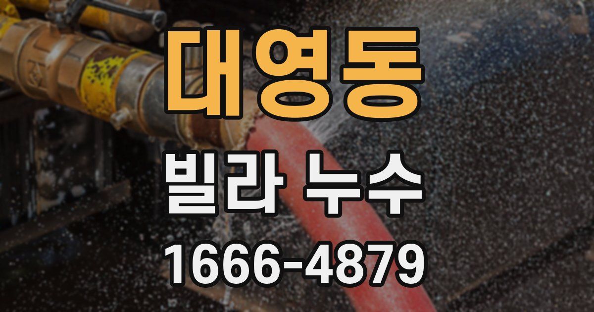 대영동 빌라 누수