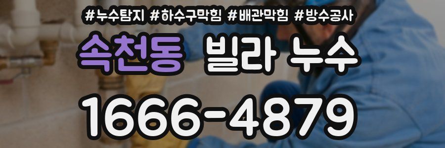 속천동 빌라 누수