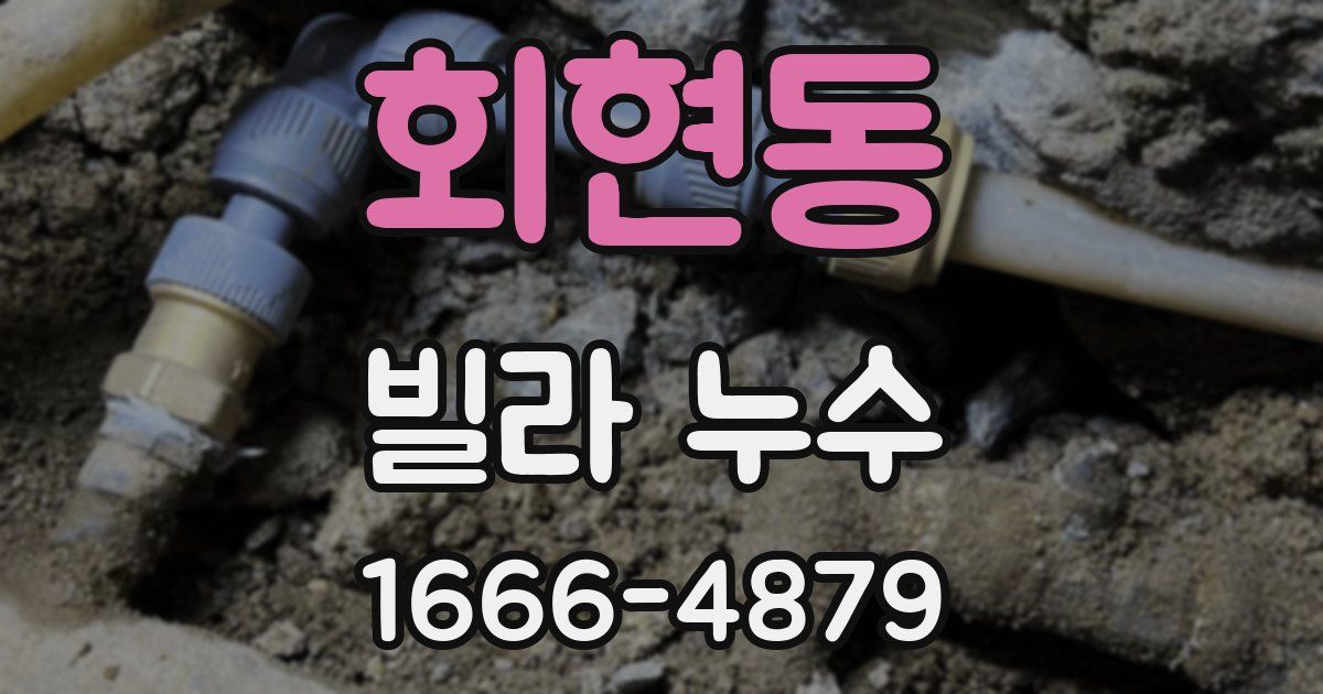 회현동 빌라 누수