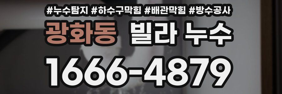 광화동 빌라 누수
