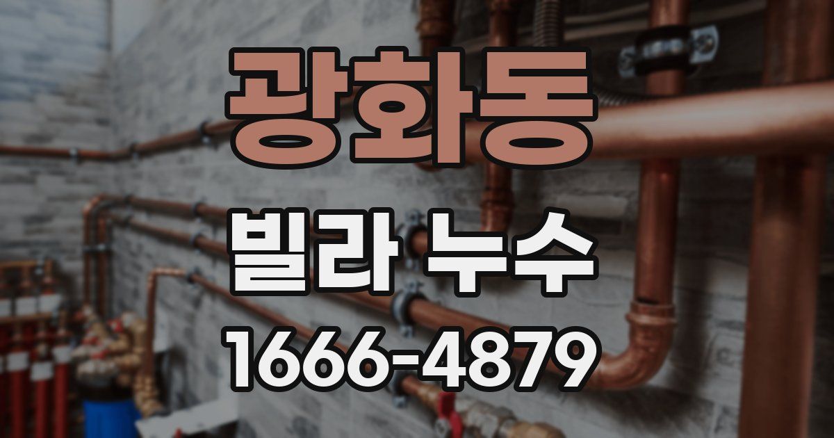 광화동 빌라 누수
