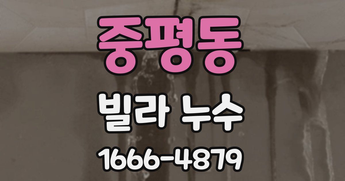 중평동 빌라 누수