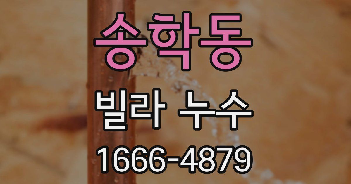 송학동 빌라 누수