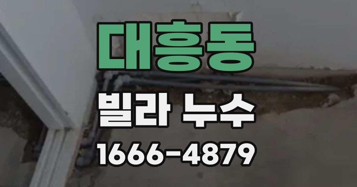 대흥동 빌라 누수