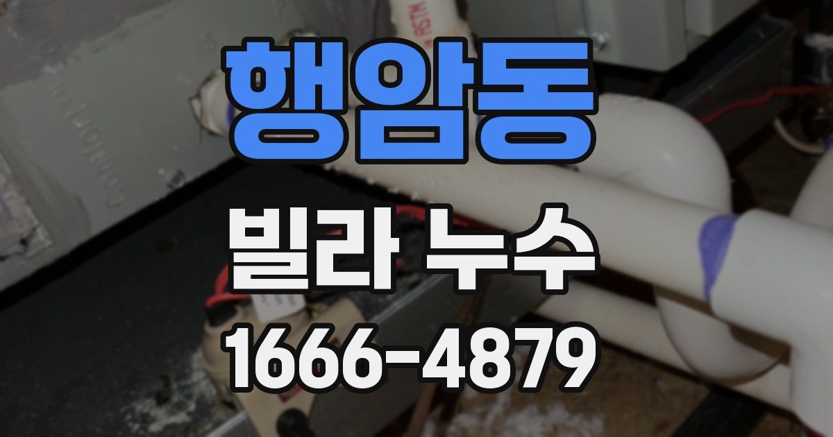 행암동 빌라 누수