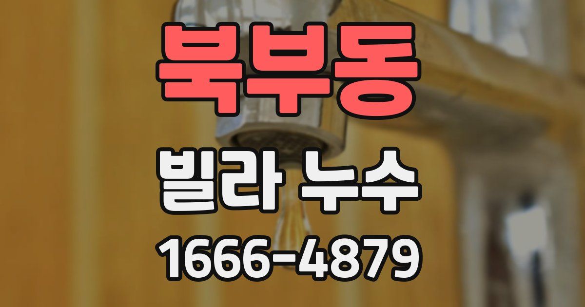 북부동 빌라 누수
