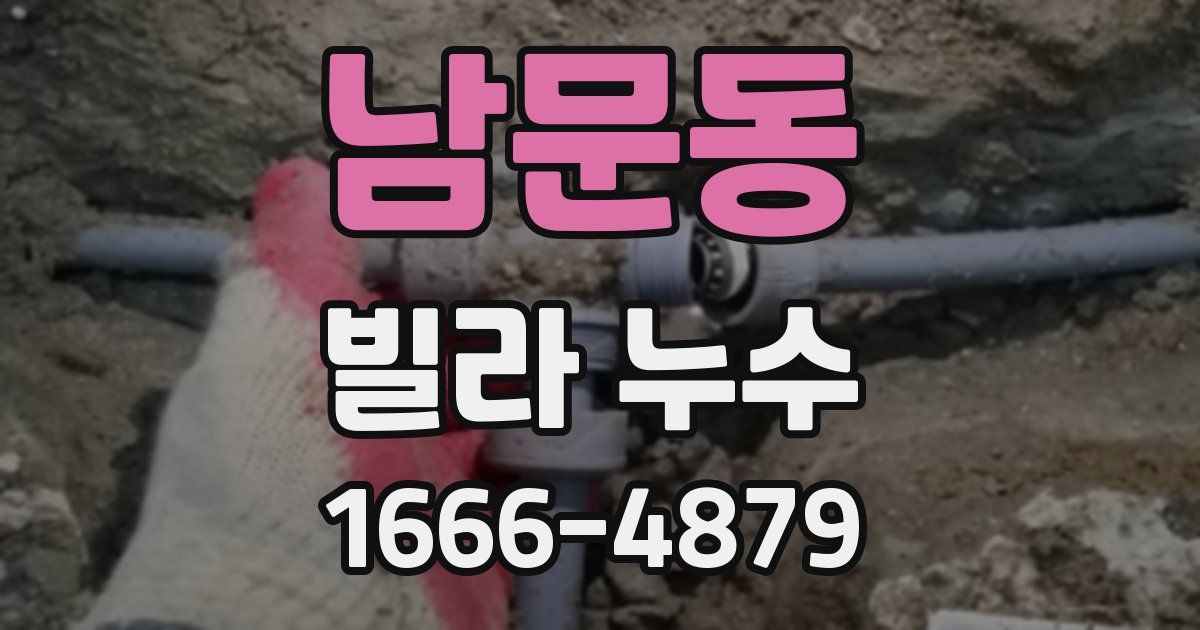 남문동 빌라 누수