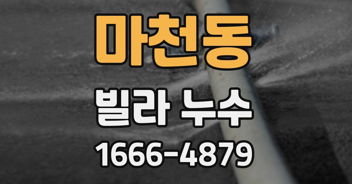 마천동 빌라 누수