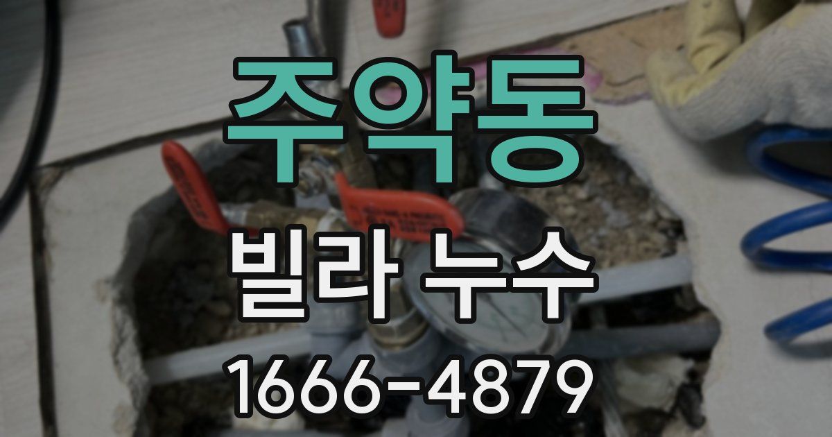 주약동 빌라 누수