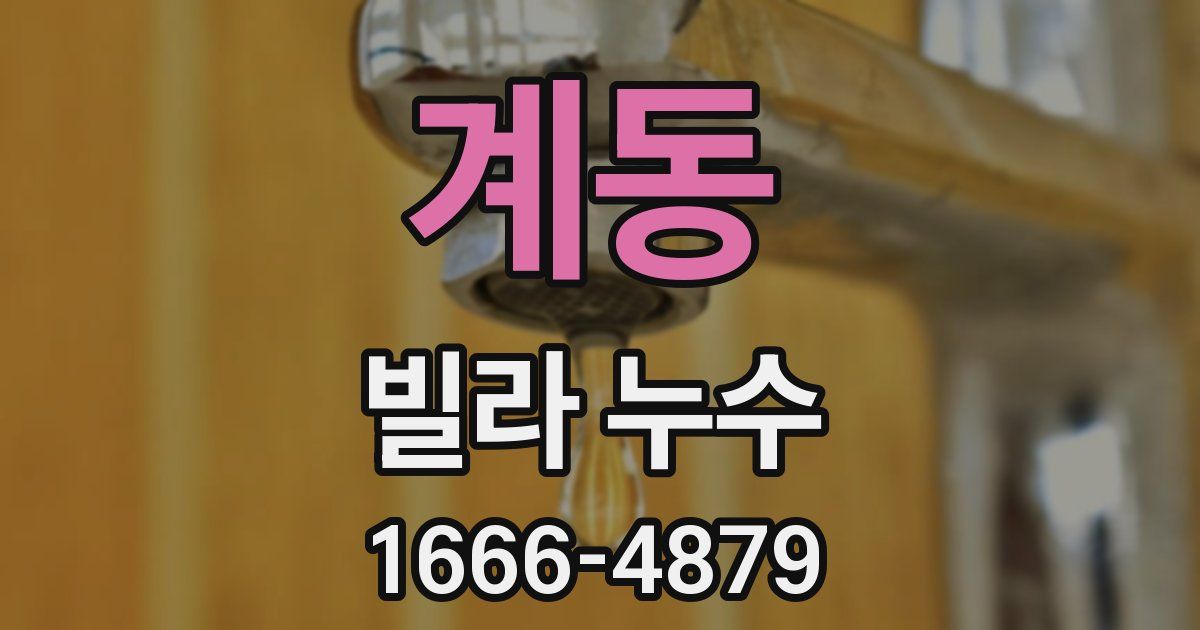 계동 빌라 누수