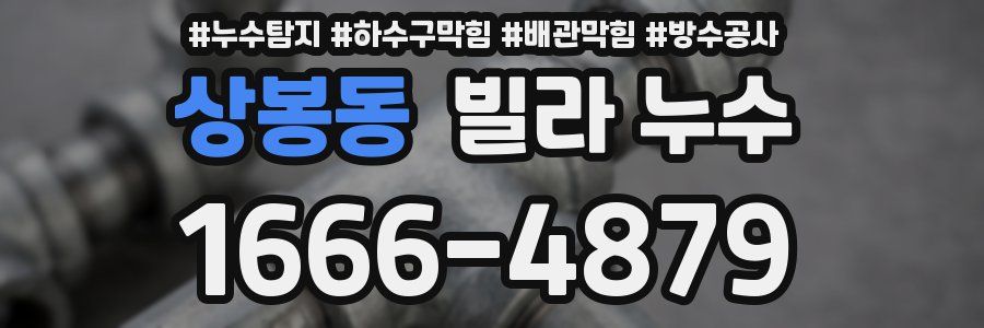상봉동 빌라 누수