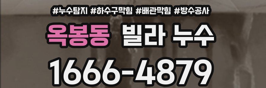 옥봉동 빌라 누수