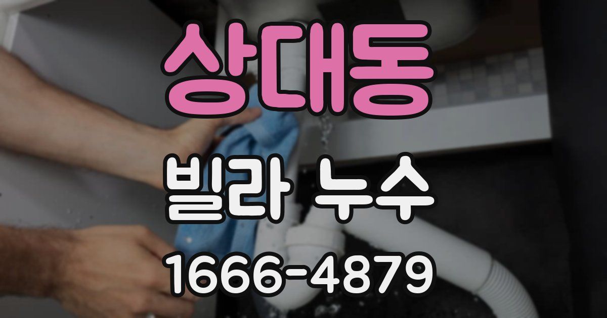 상대동 빌라 누수