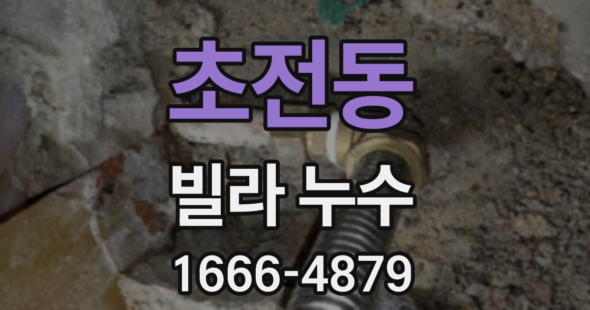 초전동 빌라 누수