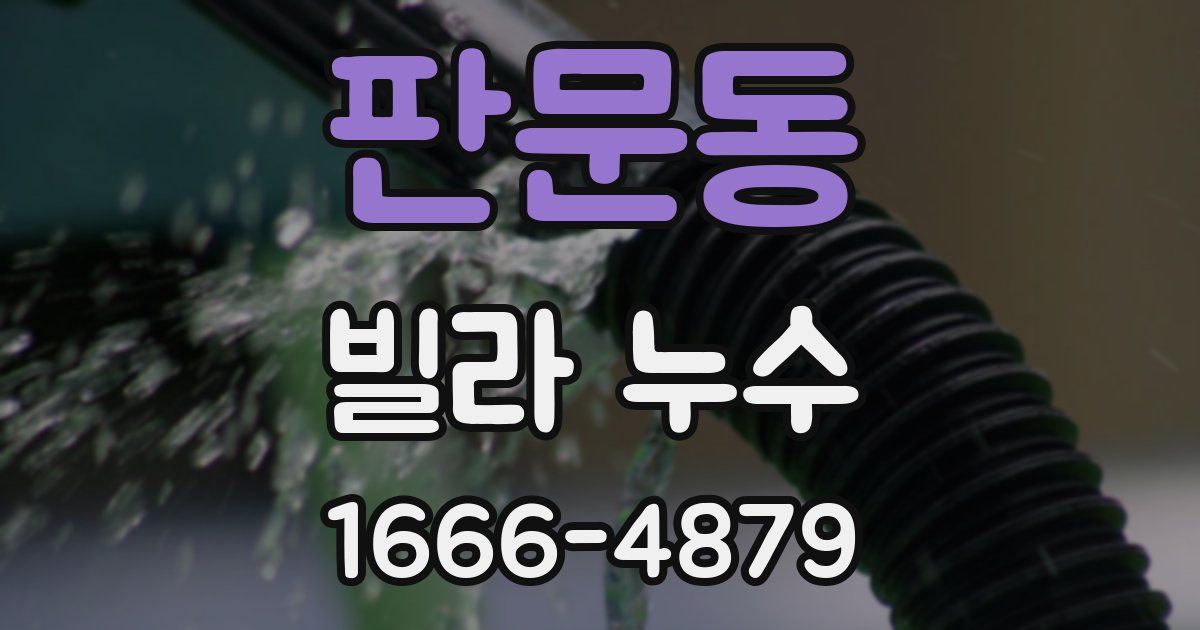 판문동 빌라 누수