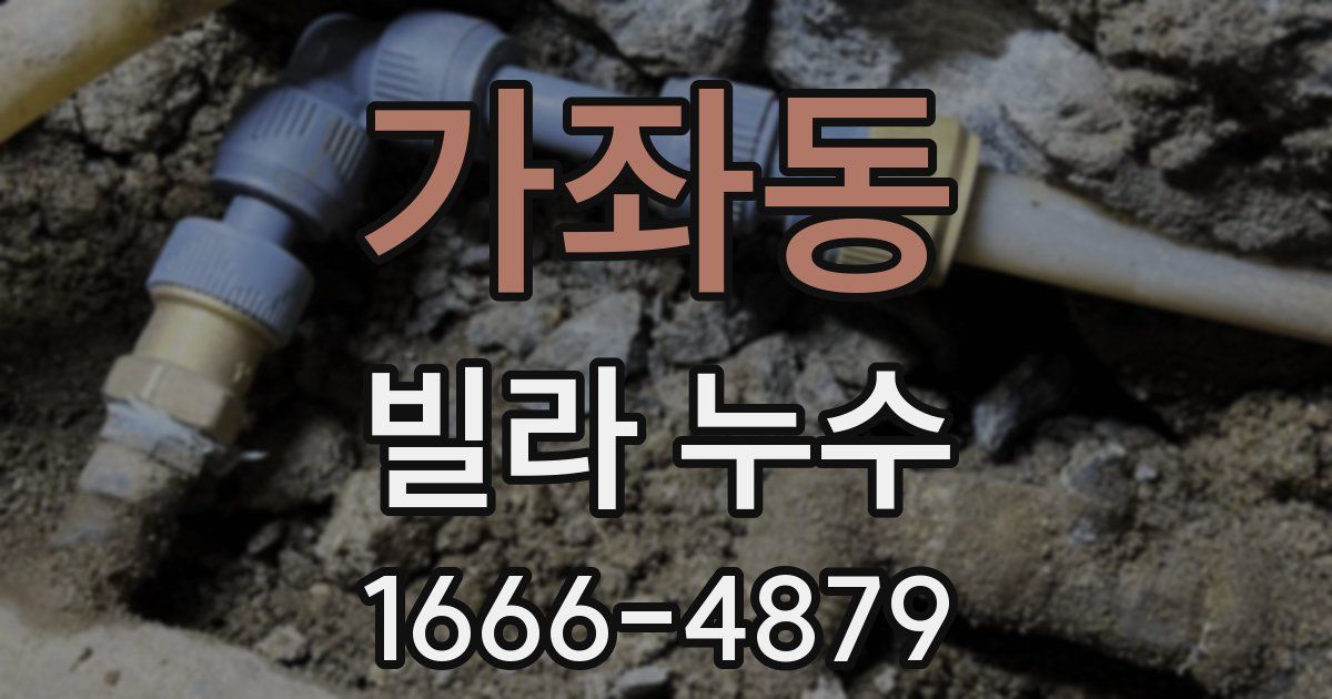 가좌동 빌라 누수
