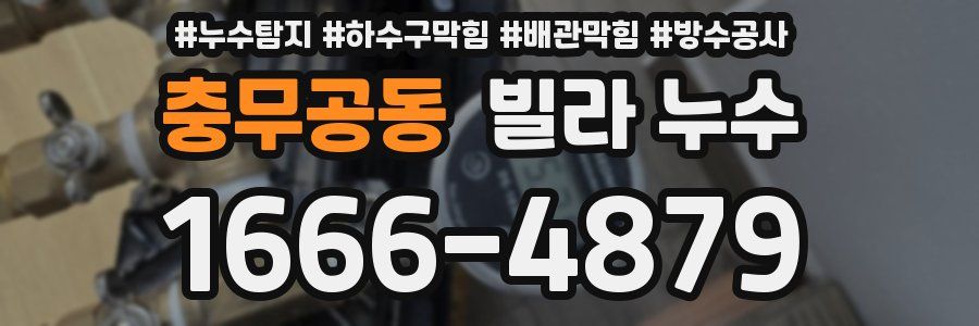 충무공동 빌라 누수