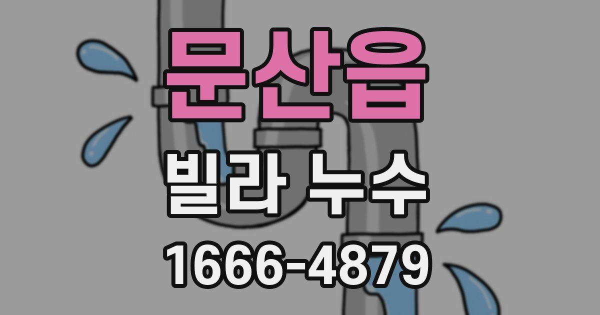 문산읍 빌라 누수
