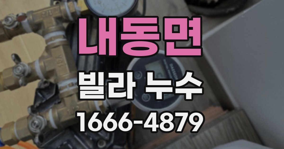 내동면 빌라 누수