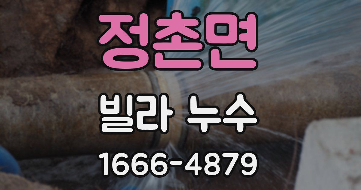 정촌면 빌라 누수